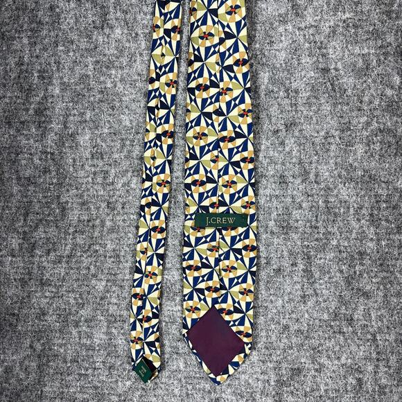 J Crew Tie Mens Silk USA made 58" 3" Business‎ Professional Vintage Abstract - Picture 2 of 9